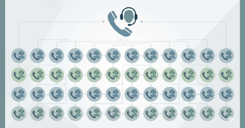 目的別に整理された電話サポート窓口を示すイメージ