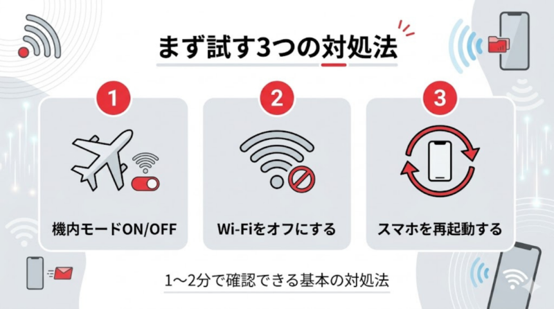 楽天モバイルが繋がらない時にまず試す3つの対処法