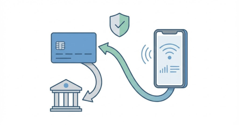 楽天モバイル公式対応のデビットカード決済イメージ