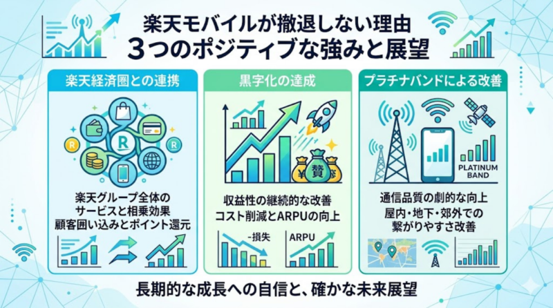 楽天モバイルが撤退しない理由を示した図