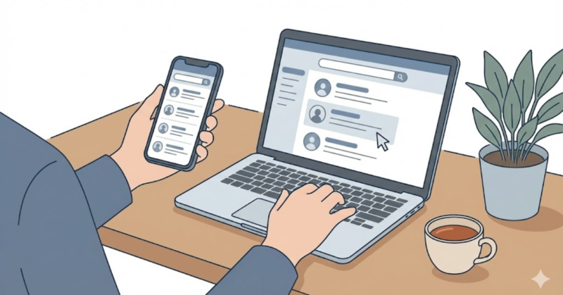 オンラインで電話番号を検索して選択できる楽天モバイルの申し込みイメージ