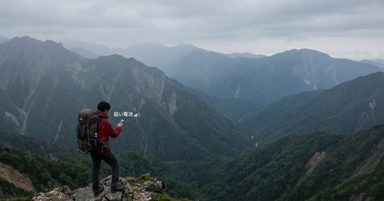 楽天モバイルは山間部で繋がるかを判断するための通信環境イメージ
