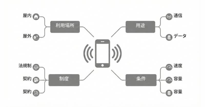 楽天モバイルが「ひどい」と感じられる要因を通信構造と利用条件から整理した判断用イメージ